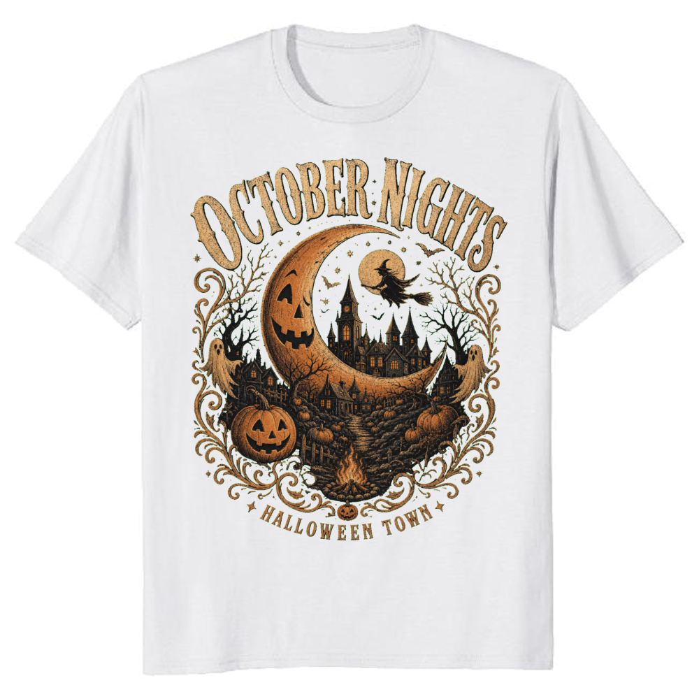 October Nights Pumpkin Village T-Shirt