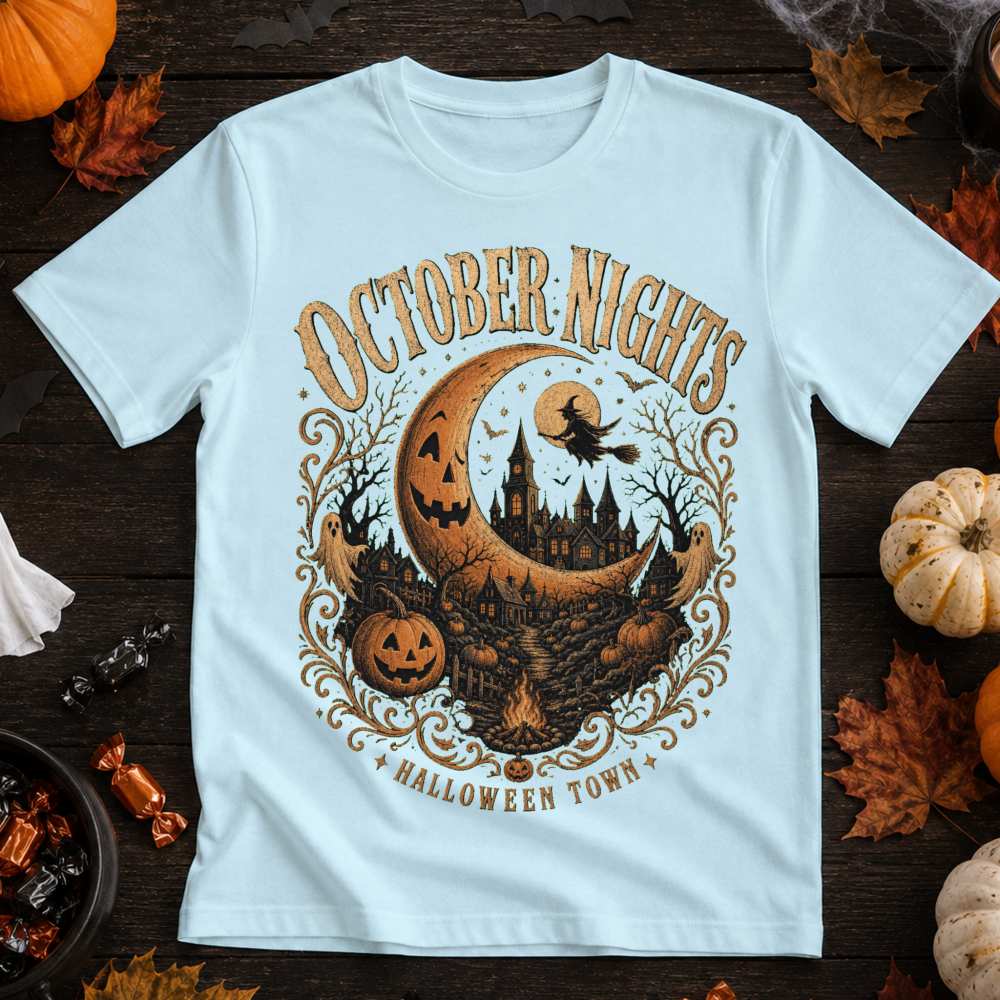 October Nights Pumpkin Village T-Shirt
