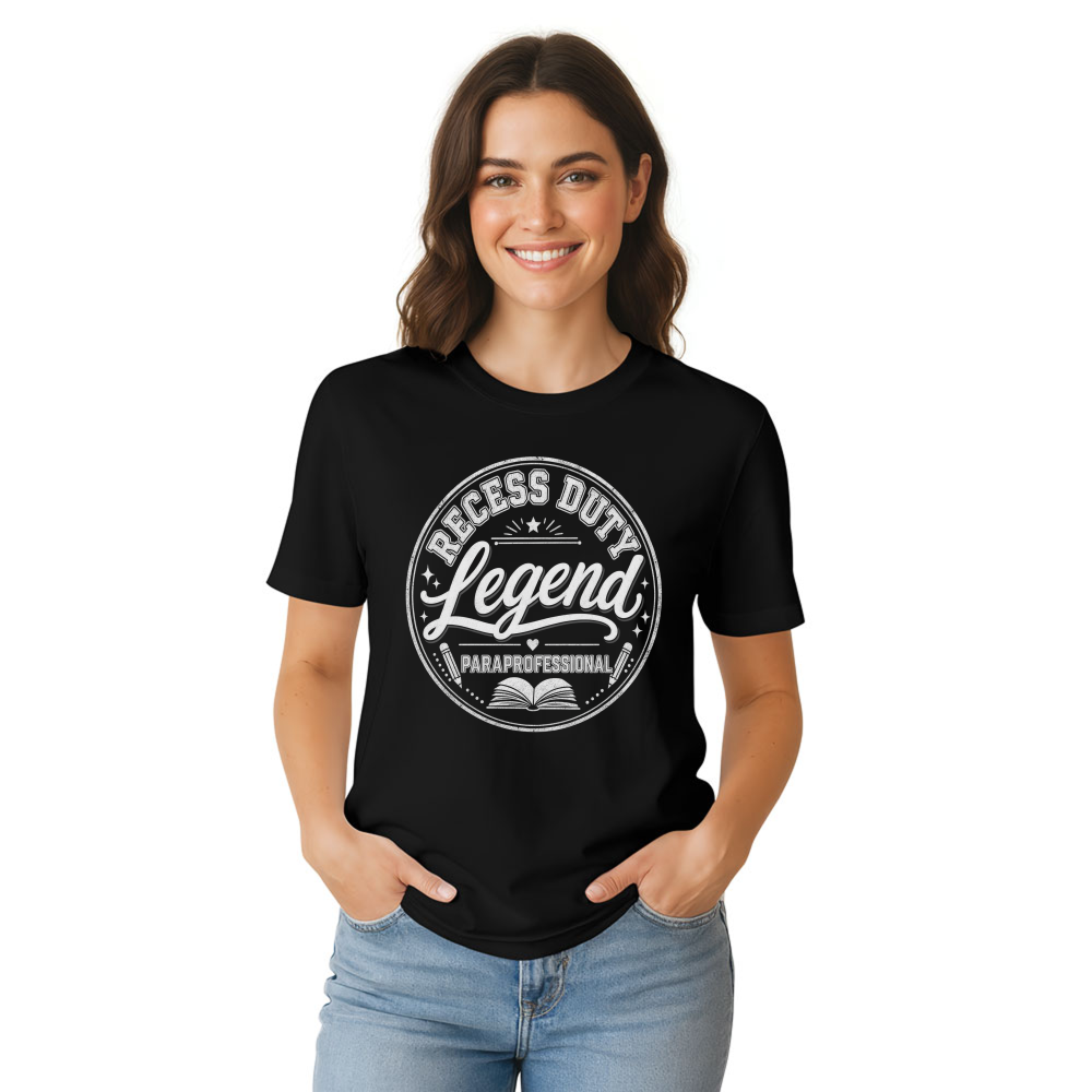 Recess Duty Legend Paraprofessional Retro Badge T-Shirt
