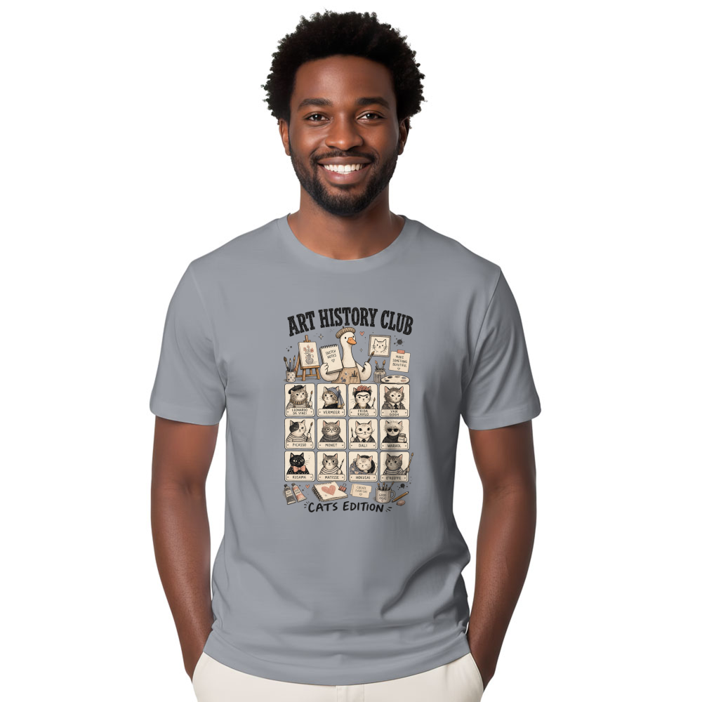 Art Teacher Crew with Cats and Sketchbook Goose G5000 T-Shirt