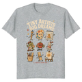 Tiny Artists Big Dreams Art Teacher Crew with Palette T-Shirt
