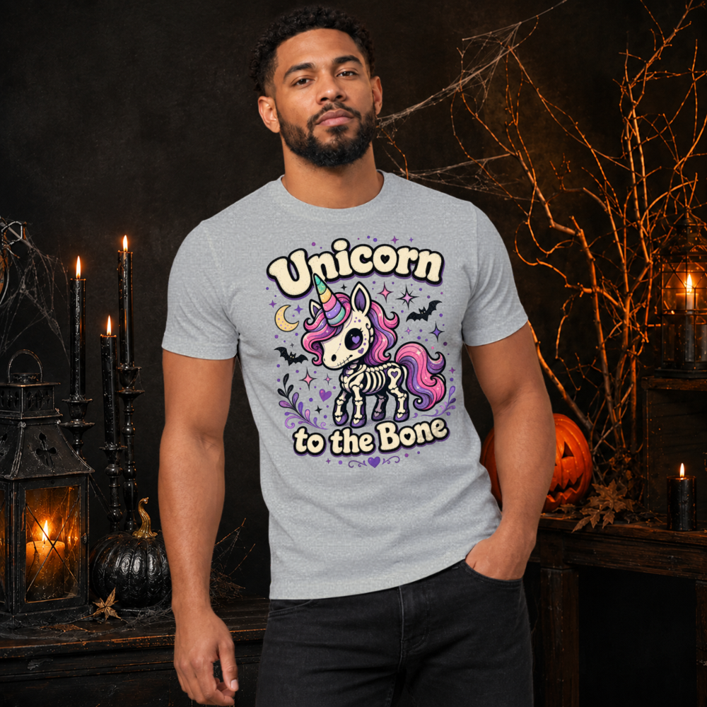 Unicorn to the Bone Chibi Skeleton Unicorn T-Shirt