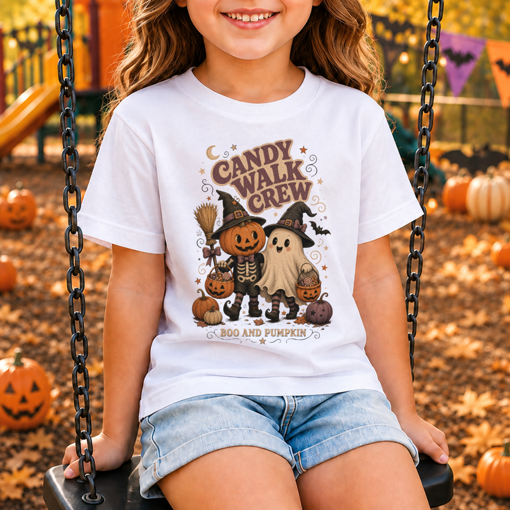 Candy Walk Crew Vintage Ghost Youth T-Shirt