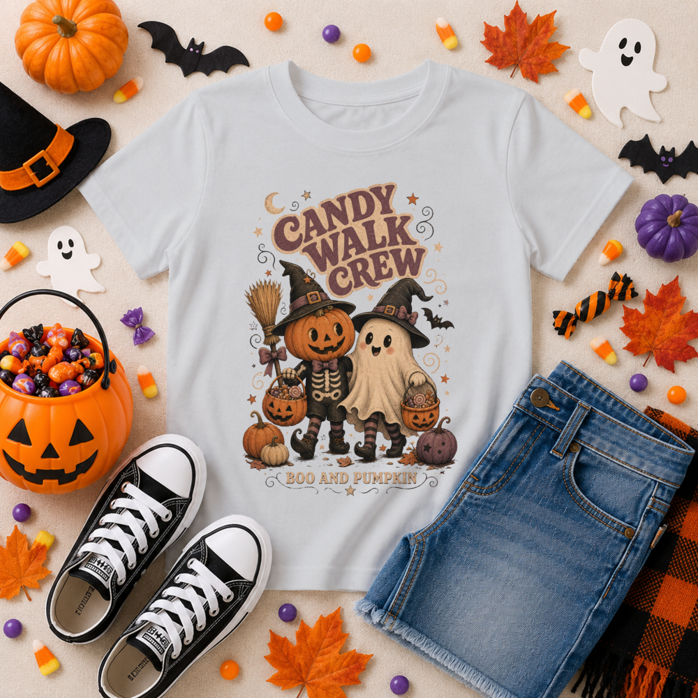 Candy Walk Crew Vintage Ghost Youth T-Shirt