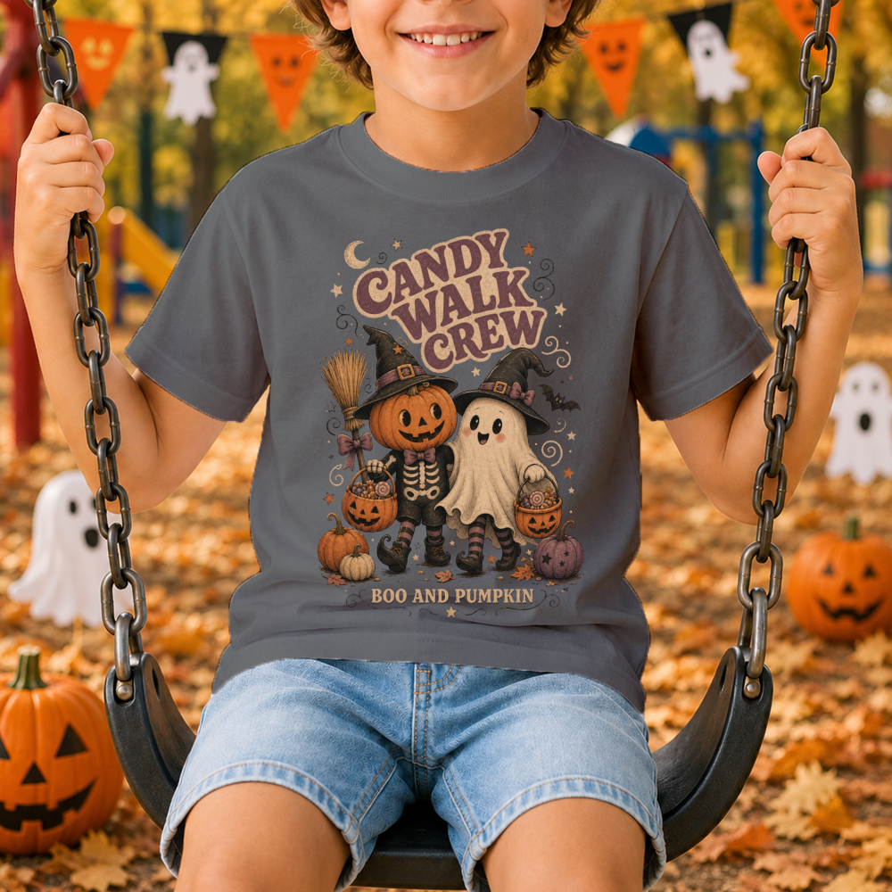 Candy Walk Crew Vintage Ghost Youth T-Shirt