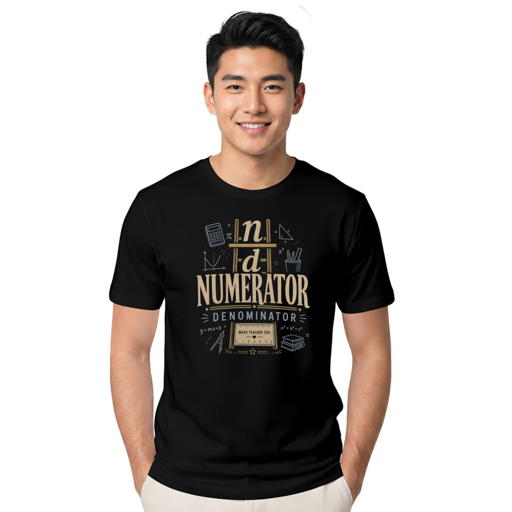 Math Teacher Era Typography T-Shirt