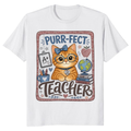 Cat Teacher Vibes Kawaii Mascot T-Shirt