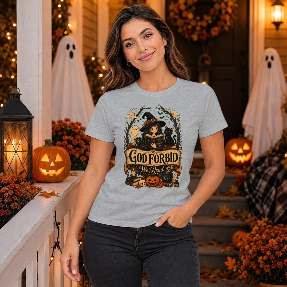 God Forbid We Read Vintage Witch Books T-Shirt