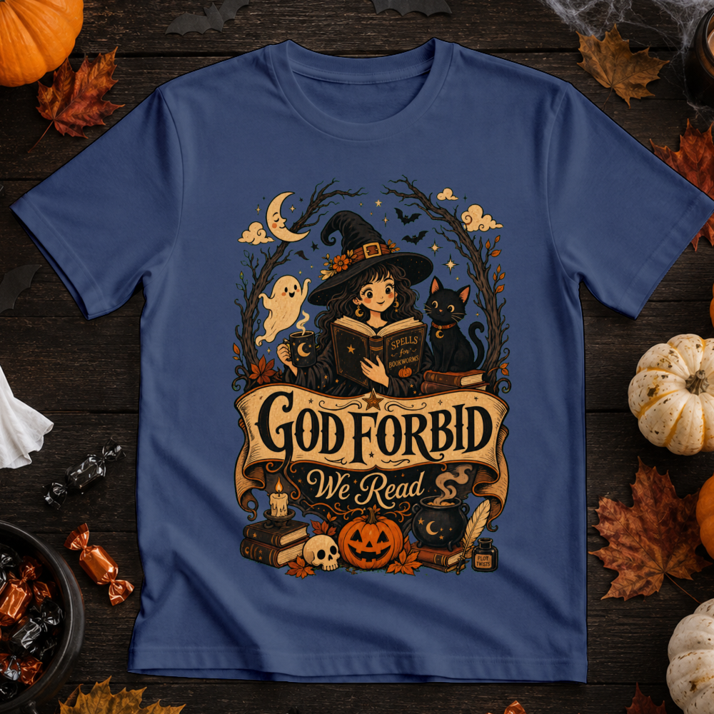God Forbid We Read Vintage Witch Books T-Shirt