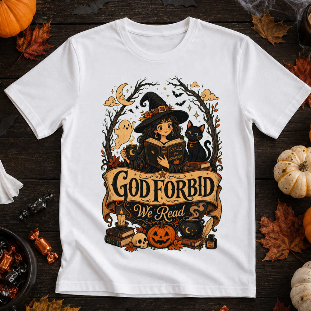 God Forbid We Read Vintage Witch Books T-Shirt