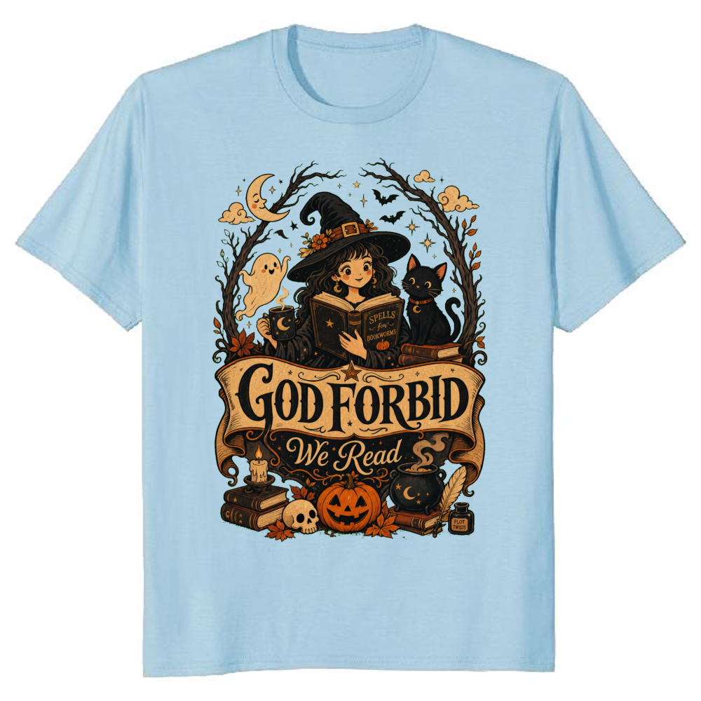 God Forbid We Read Vintage Witch Books T-Shirt