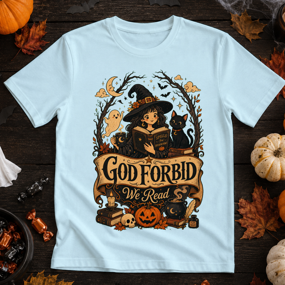 God Forbid We Read Vintage Witch Books T-Shirt
