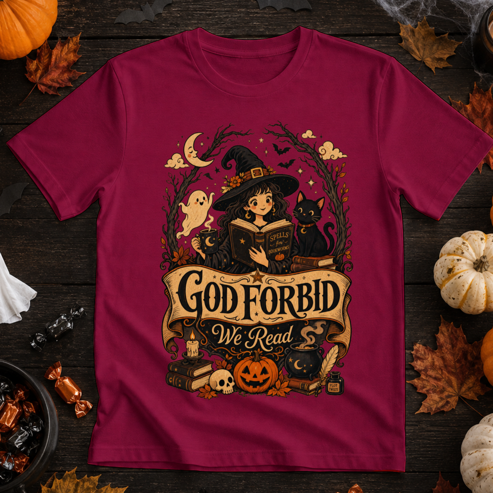 God Forbid We Read Vintage Witch Books T-Shirt