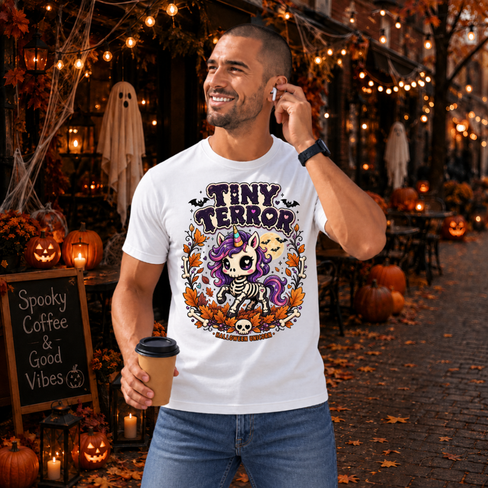 Tiny Terror Skeleton Unicorn T-Shirt
