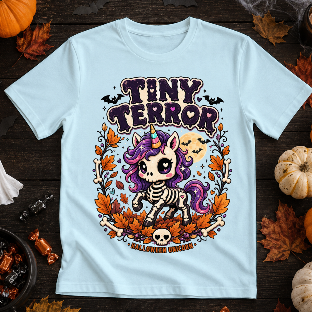 Tiny Terror Skeleton Unicorn T-Shirt