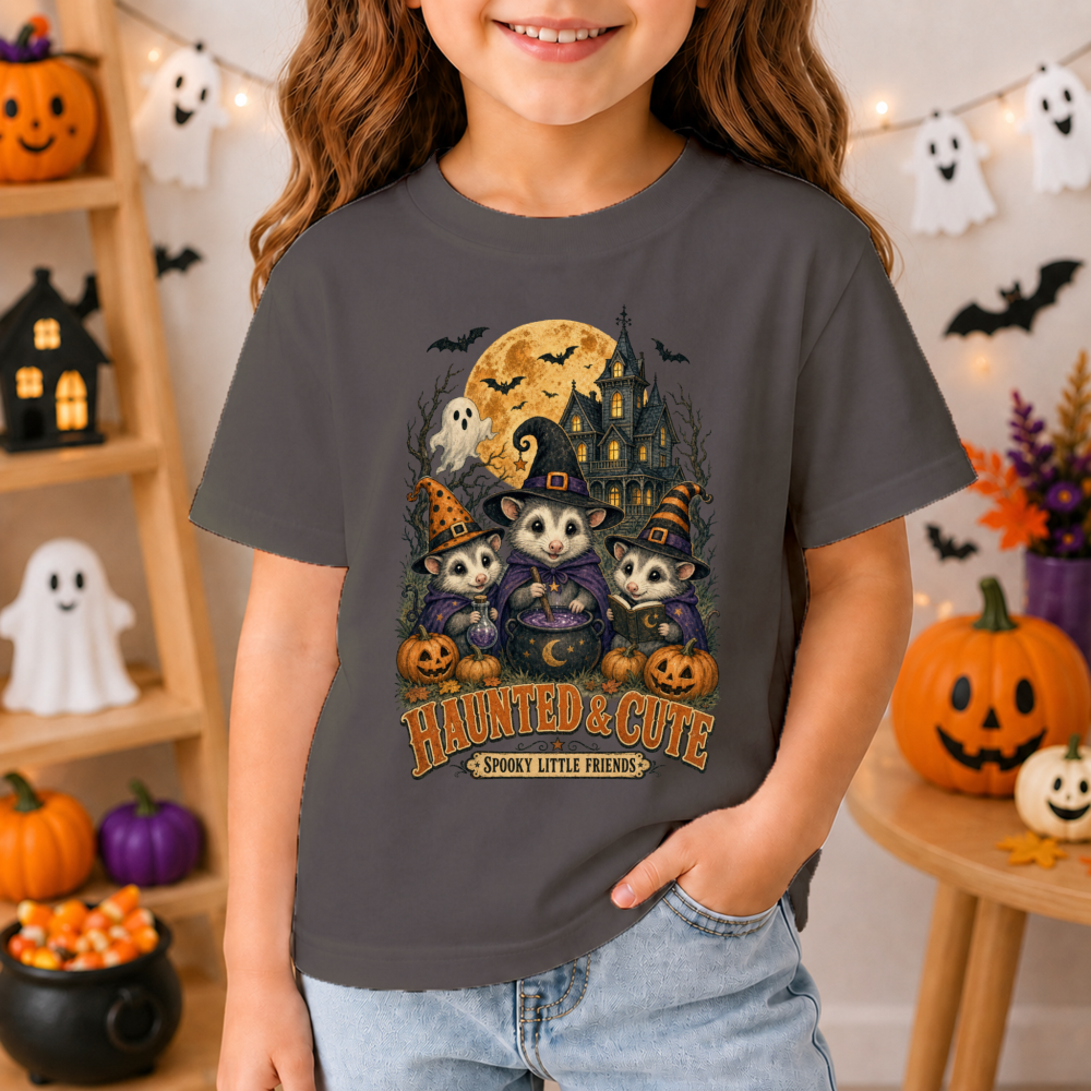 Vintage Halloween Witch Critters Youth T-Shirt
