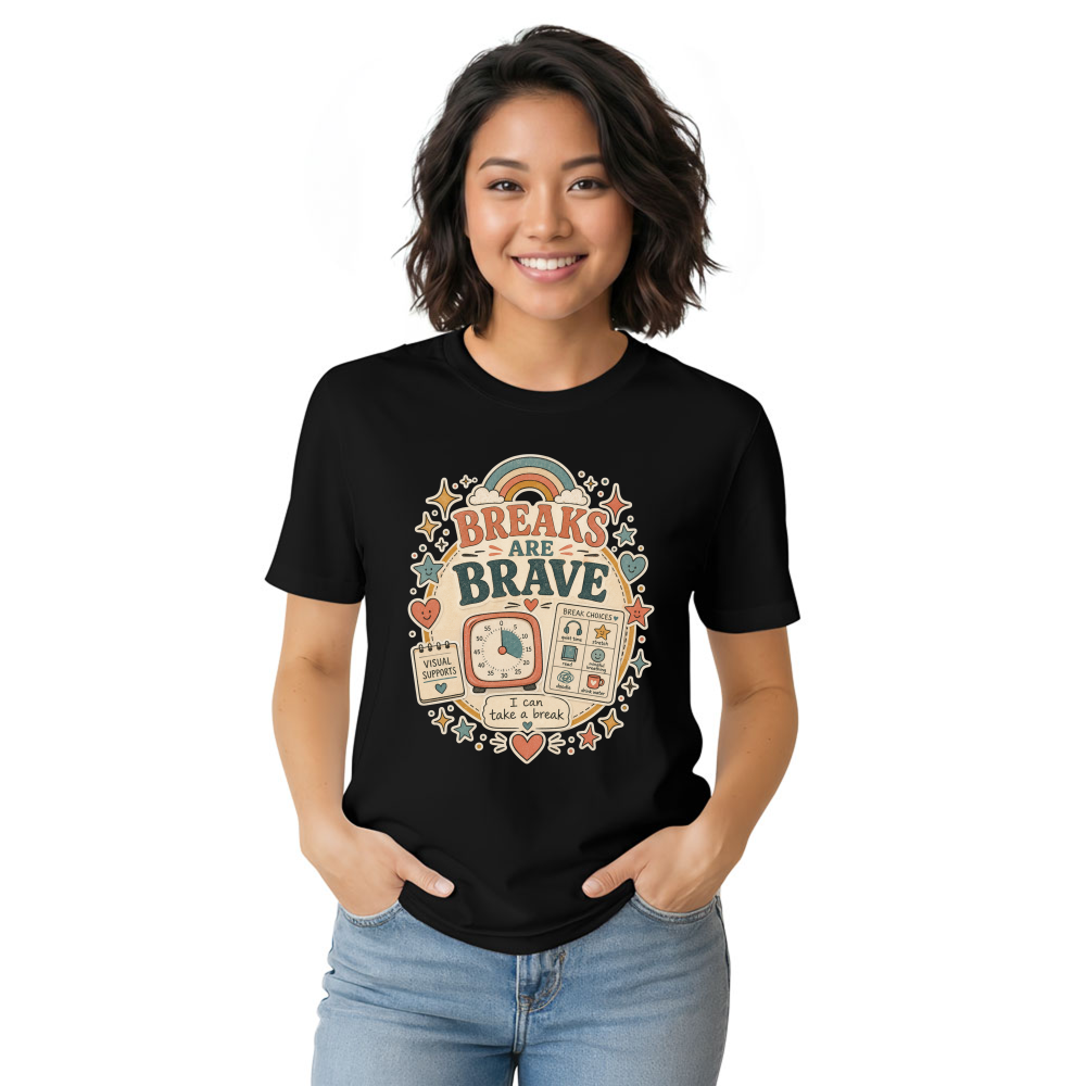 Breaks Are Brave Hand-Drawn Badge T-Shirt