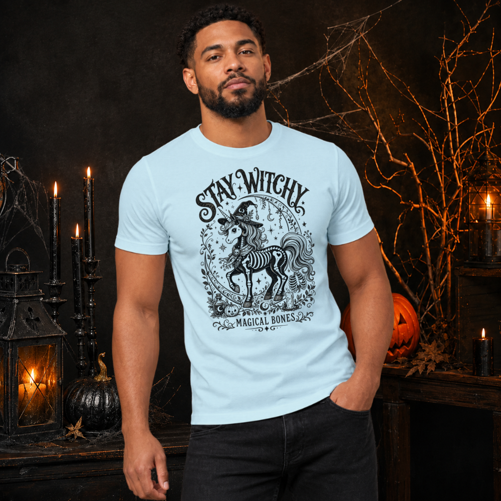 Stay Witchy Skeletal Unicorn T-Shirt