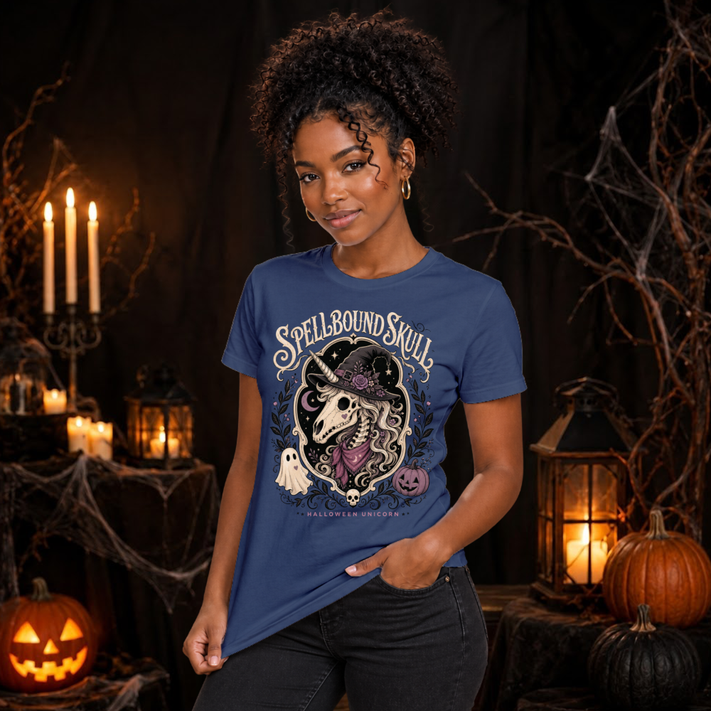 Spellbound Skull Witch Unicorn T-Shirt