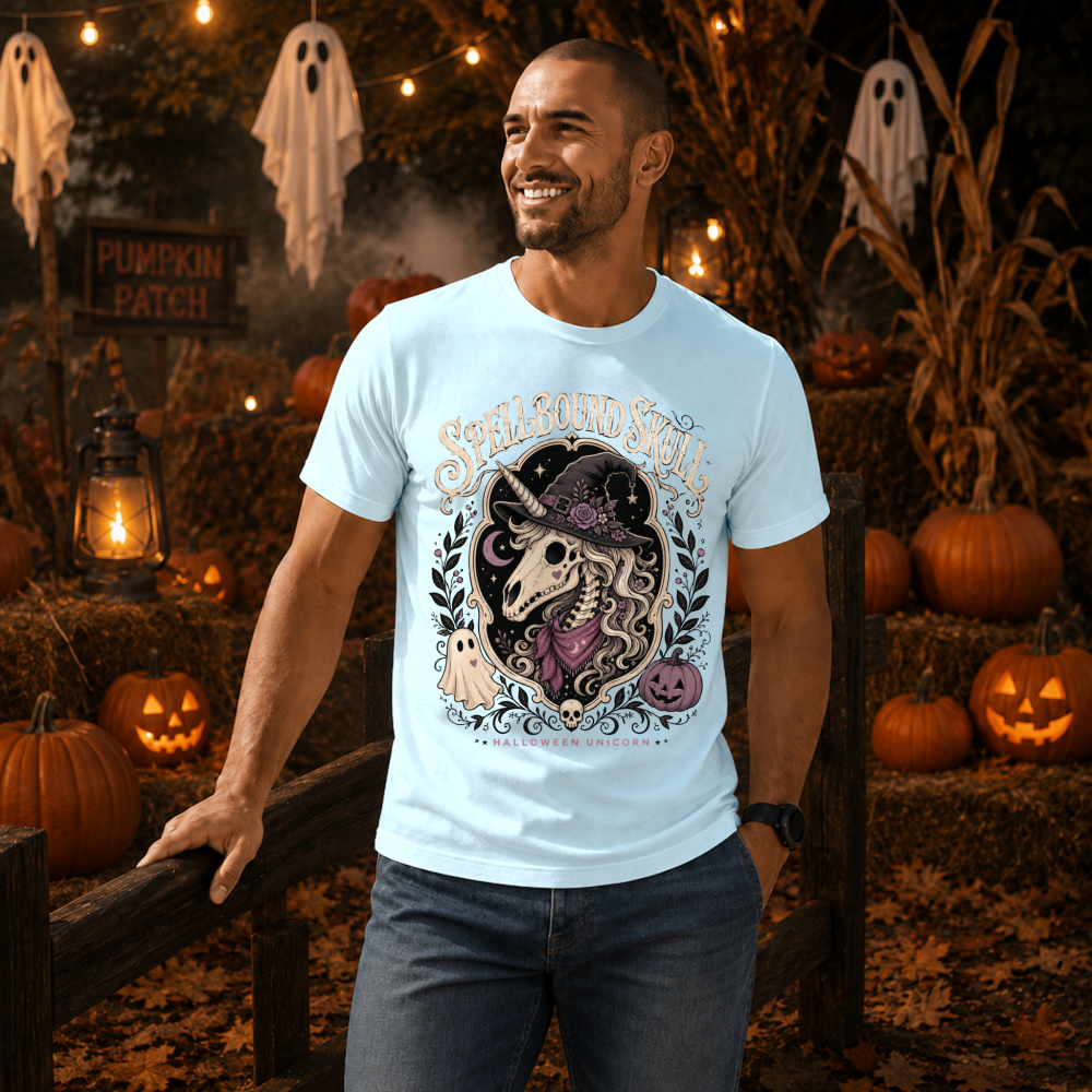 Spellbound Skull Witch Unicorn T-Shirt