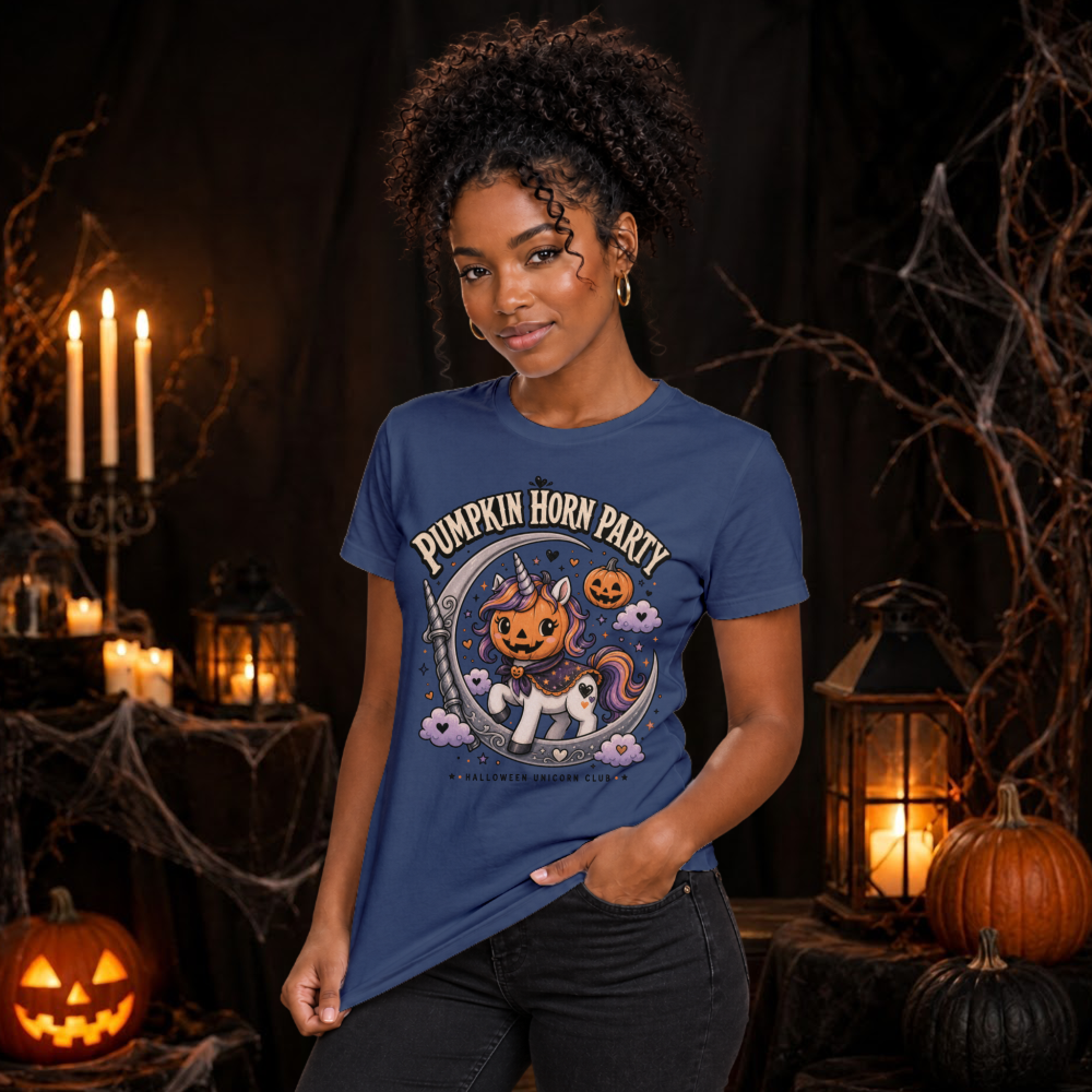 Spooky Cute Pumpkin Unicorn T-Shirt