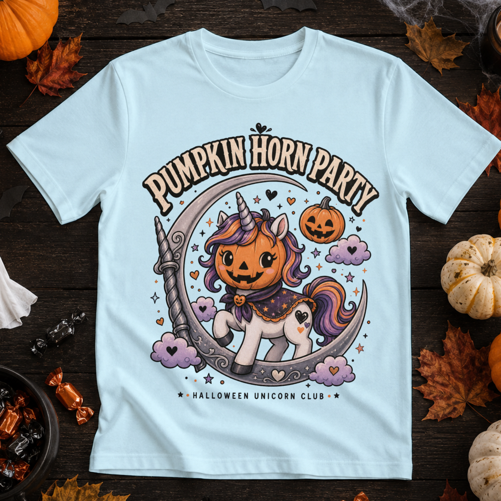 Spooky Cute Pumpkin Unicorn T-Shirt