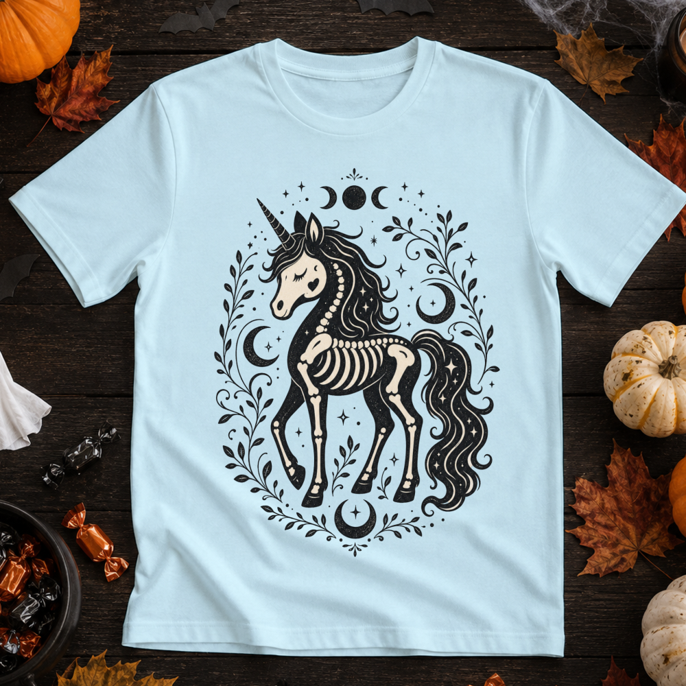 Halloween Skeleton Unicorn T-Shirt