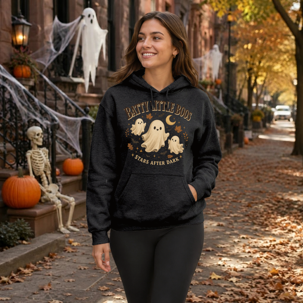 Batty Little Boos Stars After Dark Ghost Hoodie