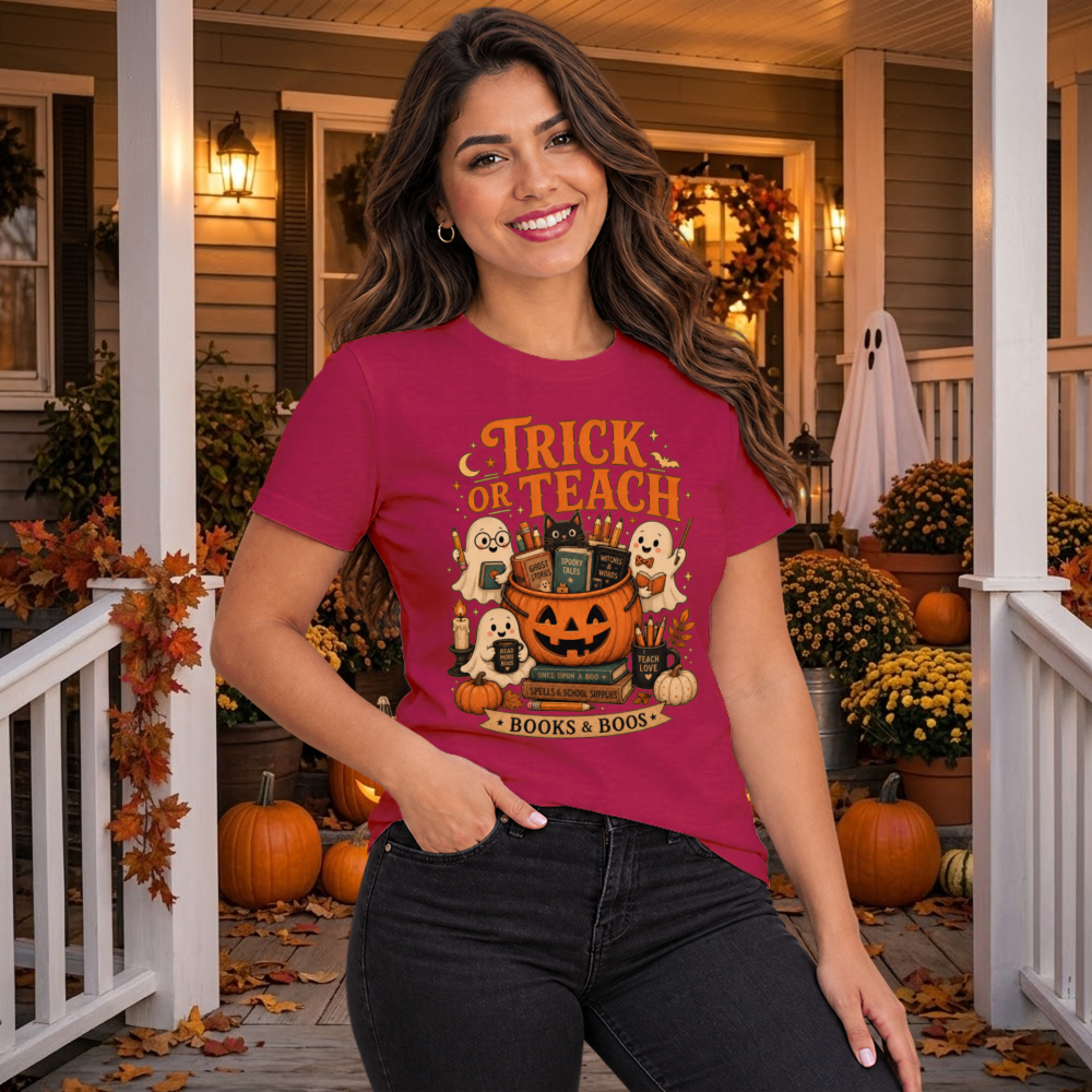 Trick or Teach Ghost Pumpkin T-Shirt