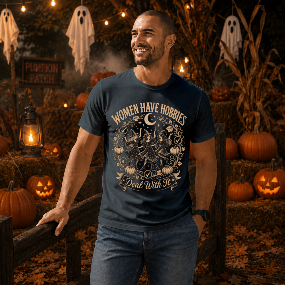 Women Have Hobbies Witch Wreath T-Shirt