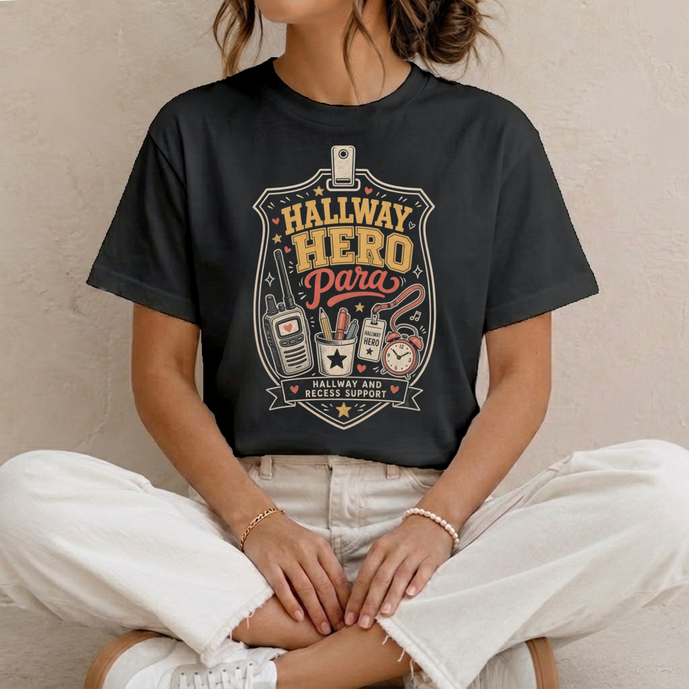 Retro Paraprofessional Badge T-Shirt