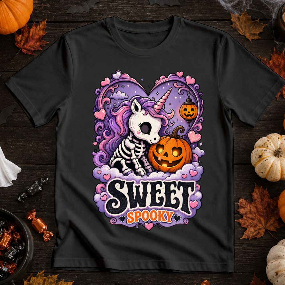 Sweet Spooky Skeleton Unicorn T-Shirt