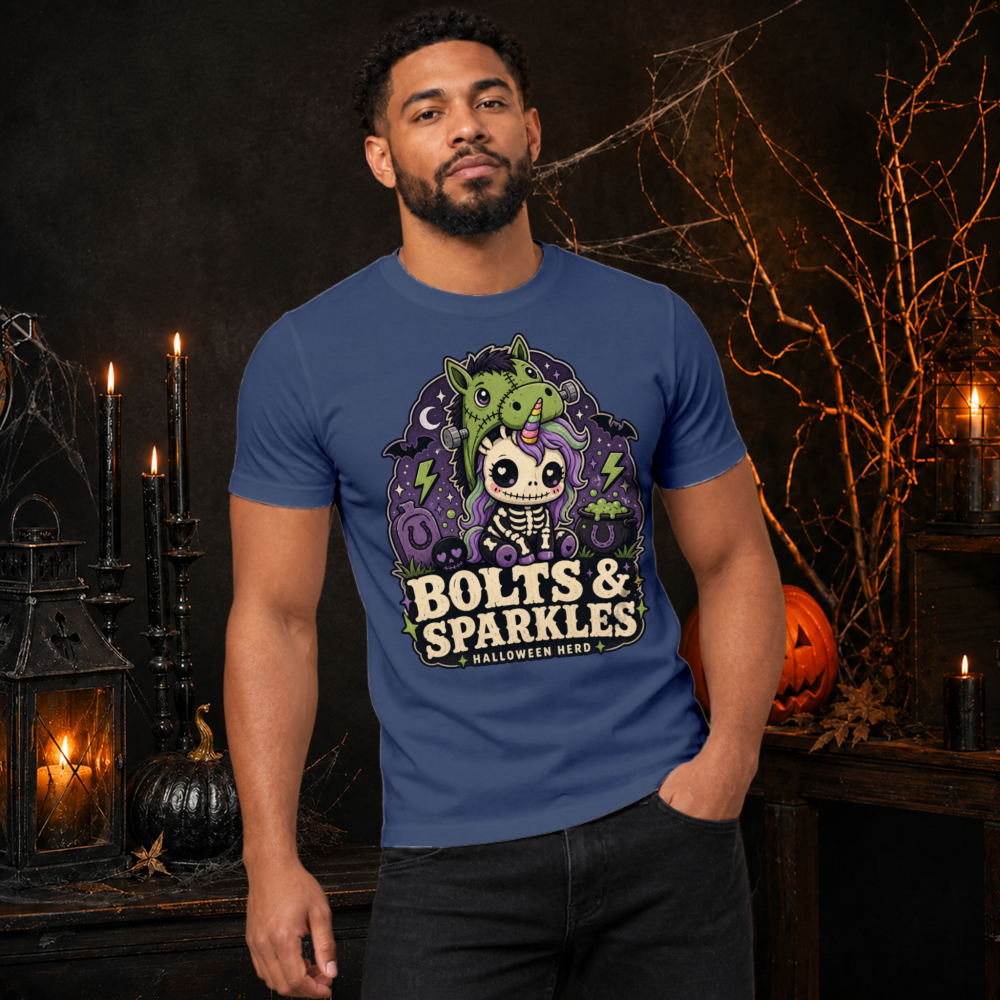 Bolts & Sparkles Skeleton Unicorn T-Shirt