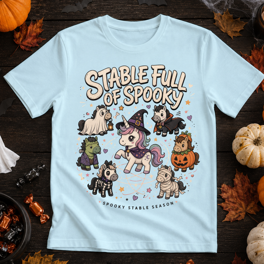 Stable Full of Spooky Witch Unicorn T-Shirt