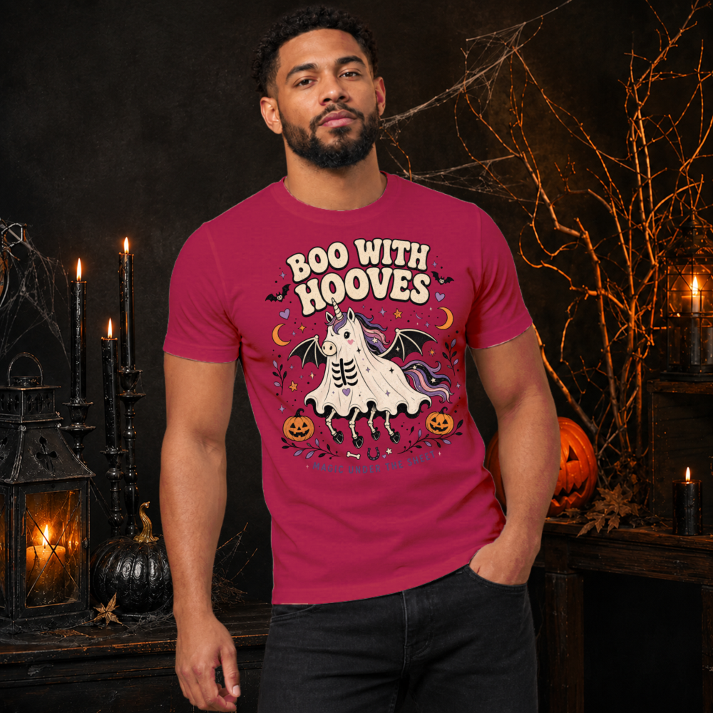 Boo With Hooves Halloween Unicorn T-Shirt