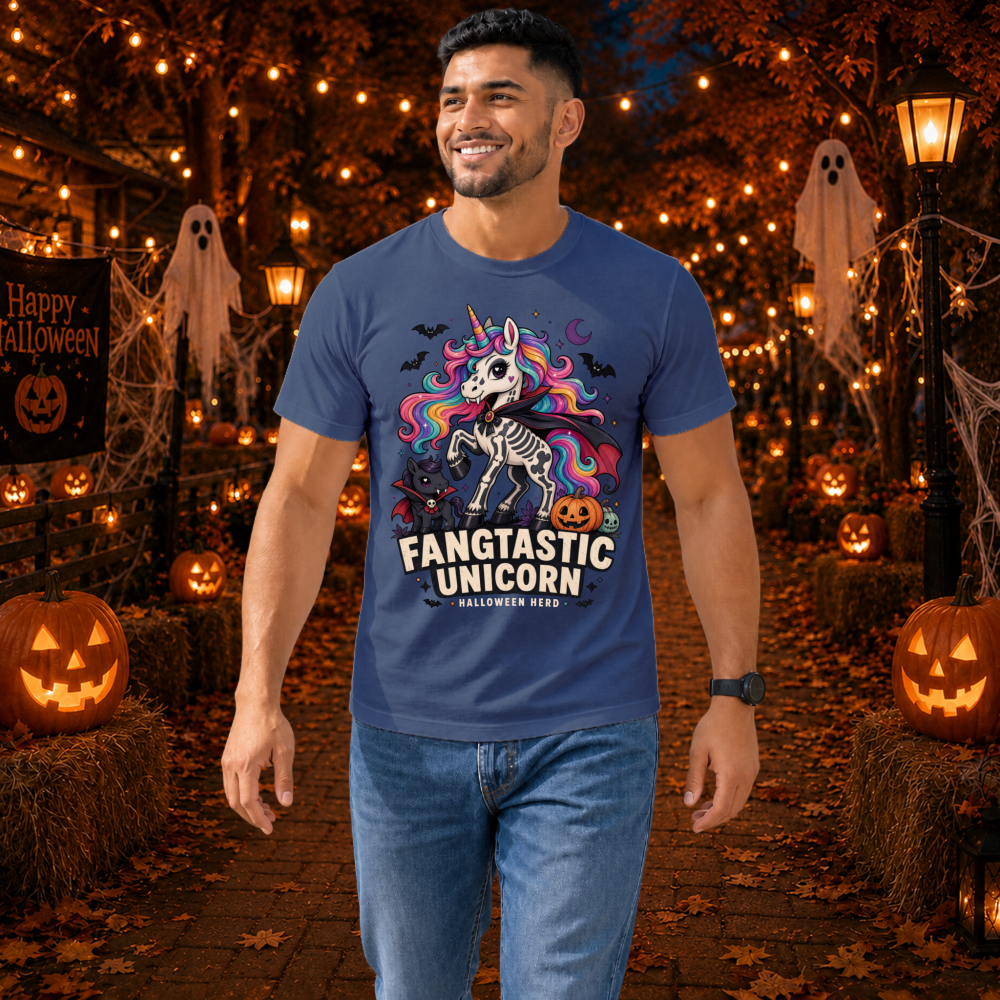 Fangtastic Unicorn Vampire Skeleton T-Shirt