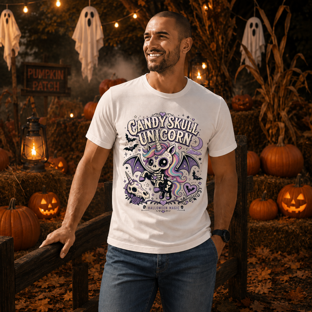 Candy Skull Unicorn T-Shirt
