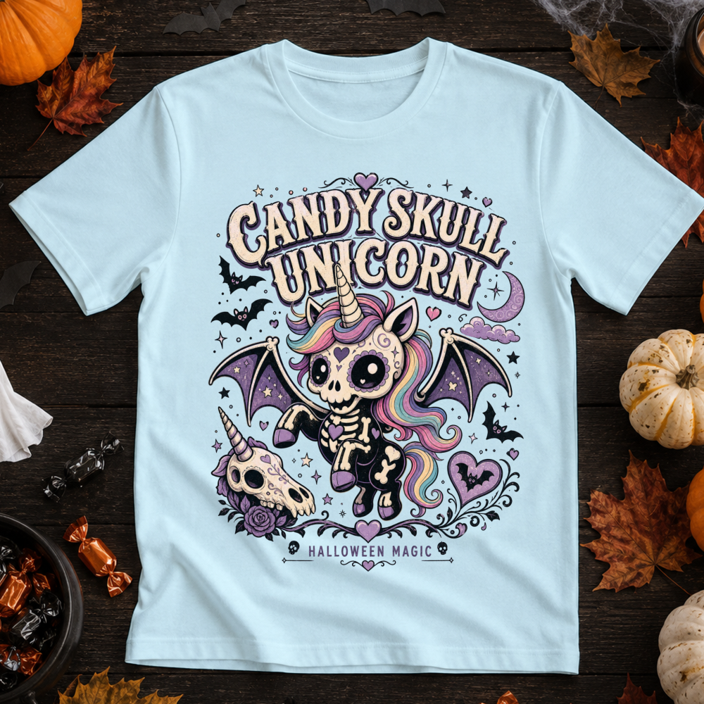 Candy Skull Unicorn T-Shirt
