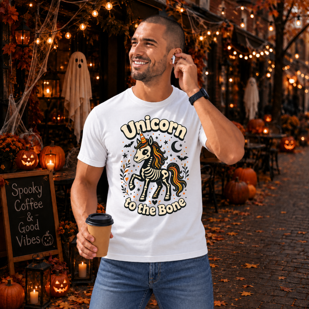 Unicorn to the Bone Skeleton Unicorn T-Shirt