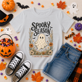 Spooky Season Checkerboard Ghost Youth T-Shirt