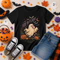 Boo in Flight Vintage Ghost Youth T-Shirt