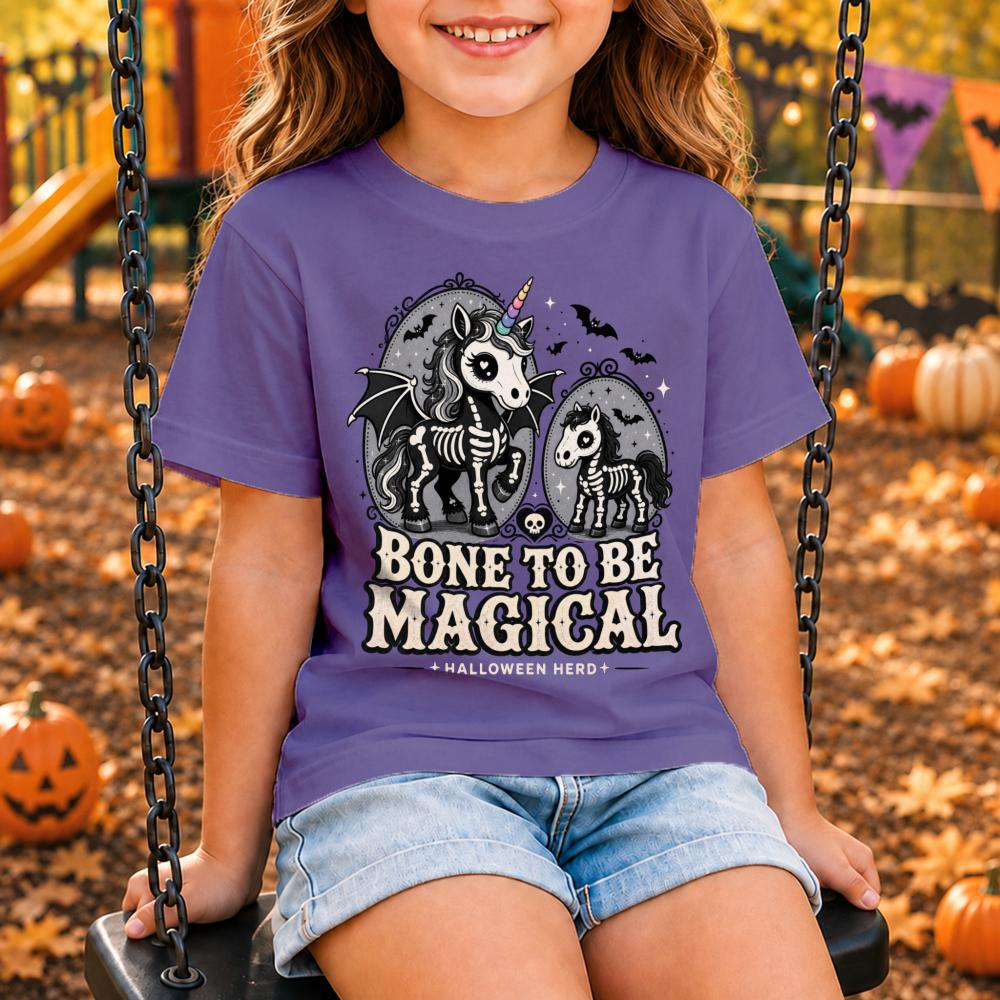 Bone to Be Magical Skeleton Unicorn Youth T-Shirt