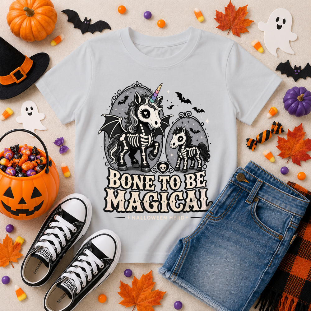 Bone to Be Magical Skeleton Unicorn Youth T-Shirt