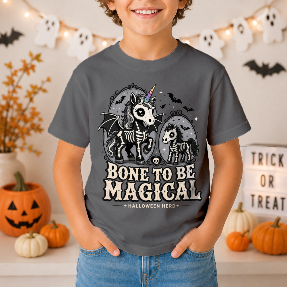 Bone to Be Magical Skeleton Unicorn Youth T-Shirt