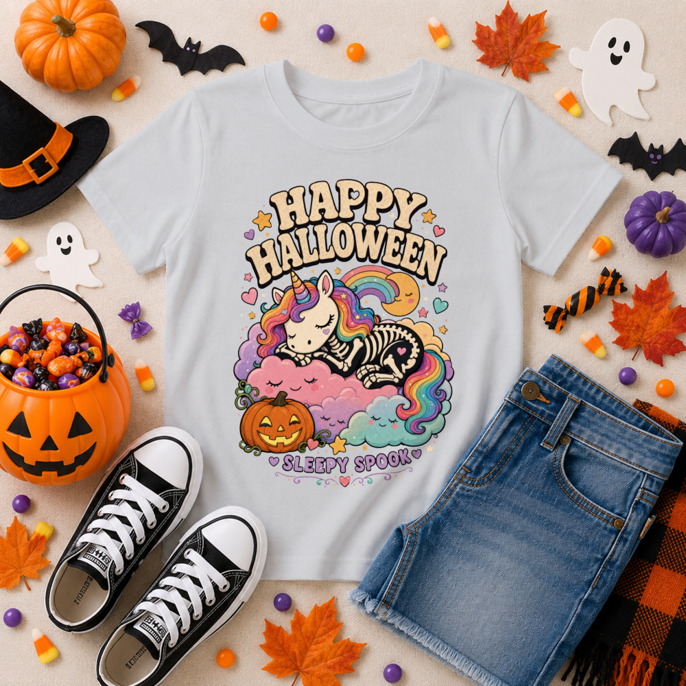 Happy Halloween Unicorn Youth T-Shirt