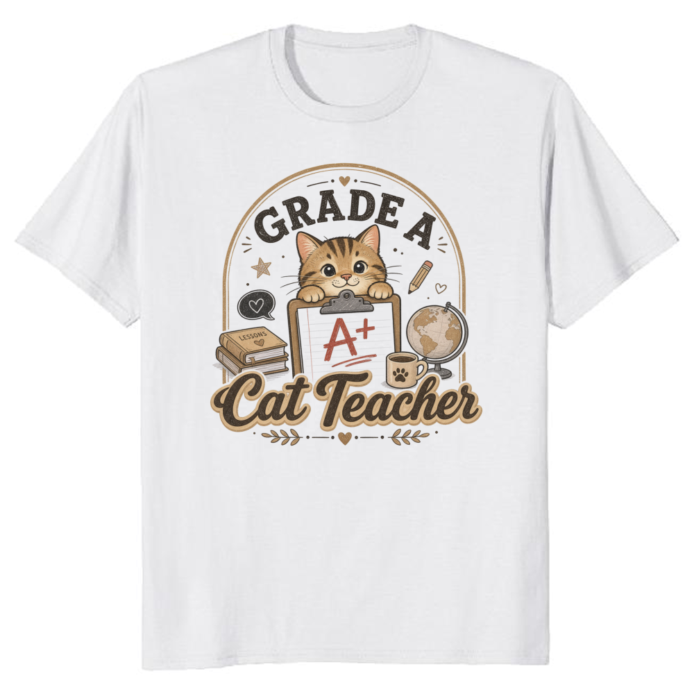 Grade A Tabby Teacher T-Shirt