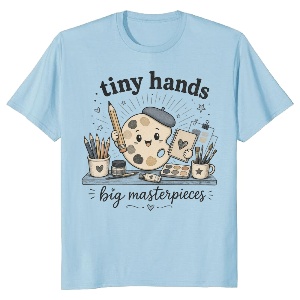 Tiny Hands Big Masterpieces Art Teacher Palette T-Shirt