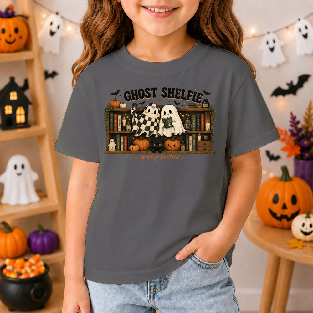 Ghost Shelfie Storybook Ghost Youth T-Shirt