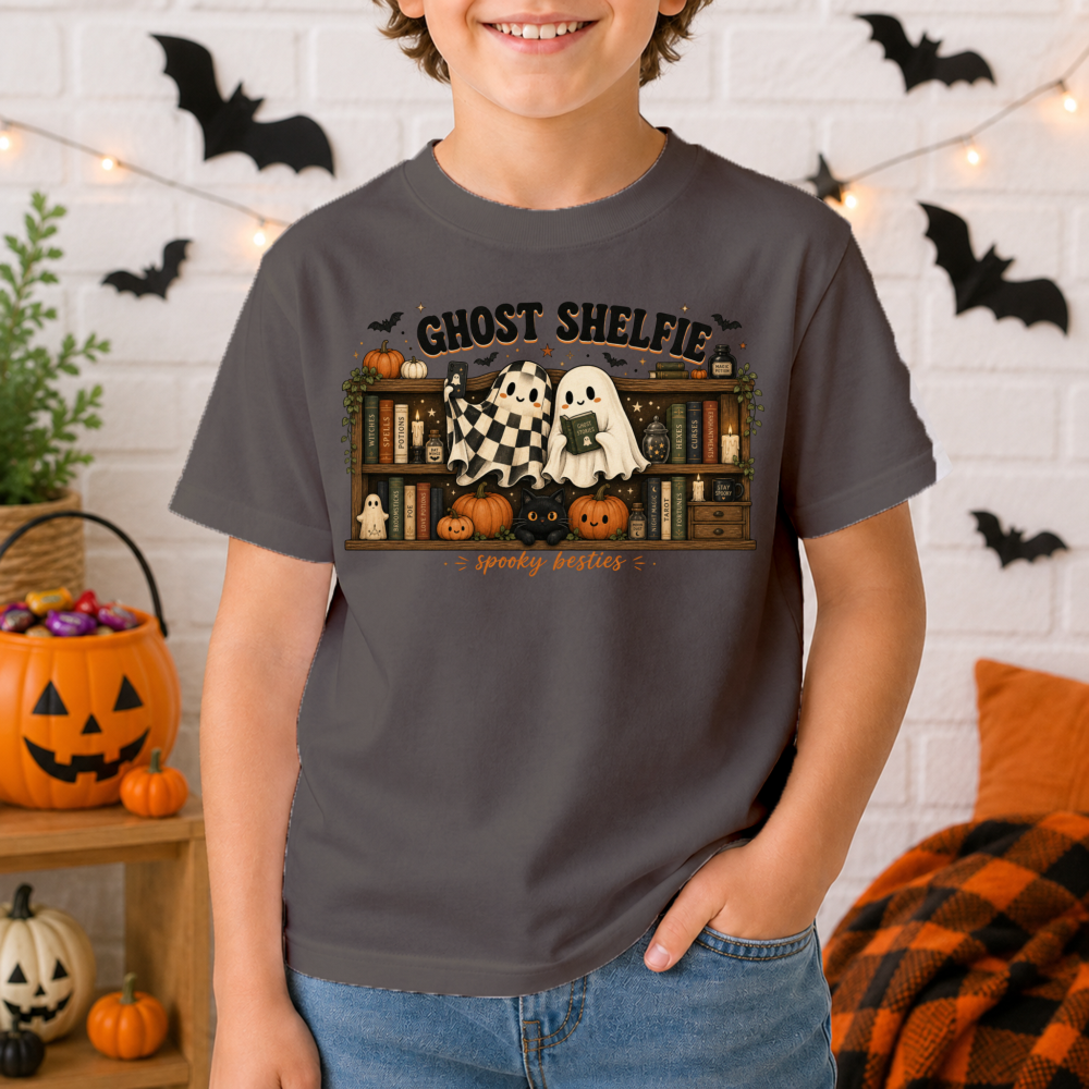 Ghost Shelfie Storybook Ghost Youth T-Shirt