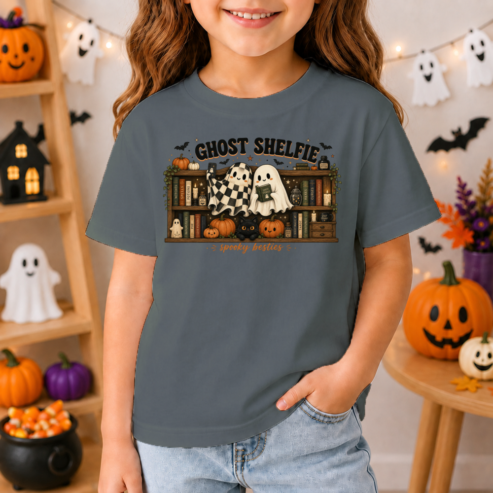 Ghost Shelfie Storybook Ghost Youth T-Shirt